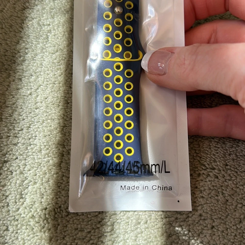 NEW Watch band blue/yellow NIP